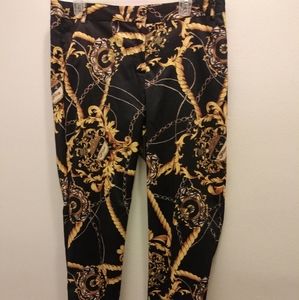 Black and gold pants